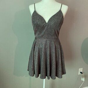 Silver Iridescent Mini Dress